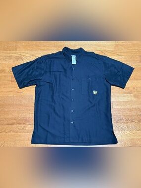 NWT Ron Jon Surf Shop Shirt Men’s Large Embroidered Parrot Peace Sign Button